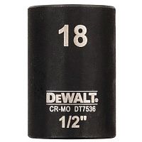 Головка торцевая 6-гранная ударная DeWalt IMPACT 1/2" 18мм (DT7536)