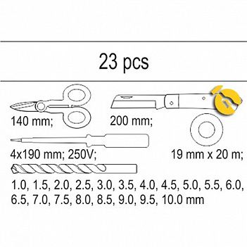 Набір інструментів в ложементі Yato 23 шт (YT-55471)