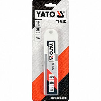 Лезо для ножа сегментоване Yato 25 мм 10 шт (YT-75262)