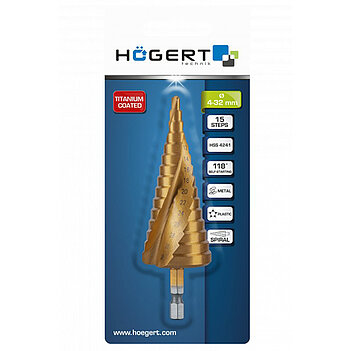 Сверло по металлу Hoegert HSS 4-32 мм 1 шт. (HT6D326)