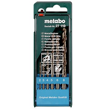 Набір свердел по металу Metabo HSS-Co 6 шт (627119000)