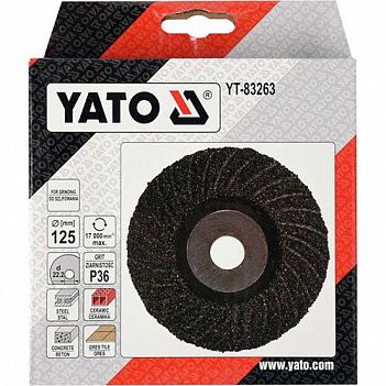 Диск шліфувальний Yato 125x22,2мм (YT-83263)