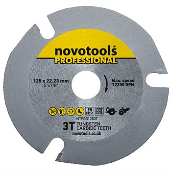 Диск пильный по дереву NovoTools Professional 125х22,23мм (NTPSB1253T)