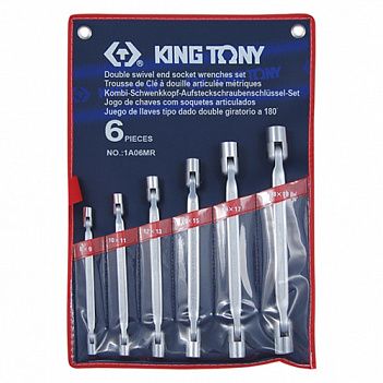 Набор ключей торцевых с шарниром King Tony 6ед. (1A06MR)