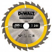 Диск пильный по дереву DeWalt Construction 165х20x1,2мм (DT1934)