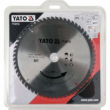 Диск пиляльний по дереву Yato 255x30x2,0 мм (YT-60733)