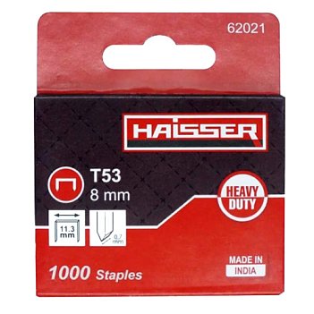Скоби для степлера Haisser 62021 тип 53 8x11,3мм 1000 шт (93929)