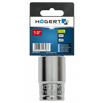 Головка торцевая 6-гранная Hoegert Cr-V 1/2" 12 мм (HT1A212)