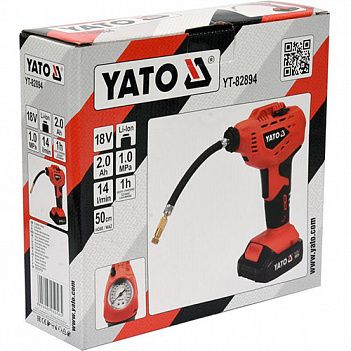 Компрессор автомобильный аккумуляторный Yato (YT-82894)
