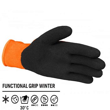 Перчатки Husqvarna "Functional Grip Winter" размер L / р.9 (5298804-09)