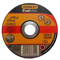 Круг відрізний по металу Stanley Flat 115x1,0х22 мм (STA32602)