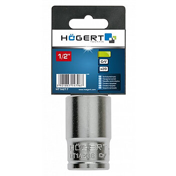 Головка торцева 6-гранна Hoegert Cr-V 1/2" 36 мм (HT1A236)