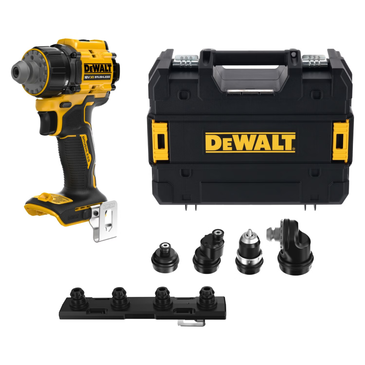 Аккумуляторная дрель-шуруповерт DeWalt со сменными насадками (DCD803NT) - без аккумулятора и зарядного устройства