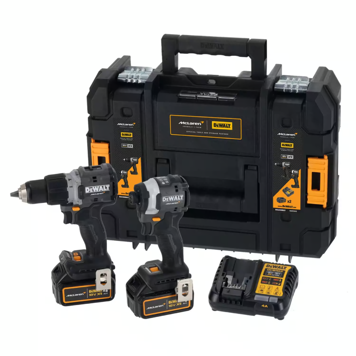 Набор инструментов аккумуляторных DeWalt McLaren F1 TEAM LIMITED EDITION (DCK200MM2T)
