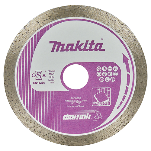 Диск алмазный сплошной Makita DIAMAK 125x1,8х22,23мм 1шт (D-80226)
