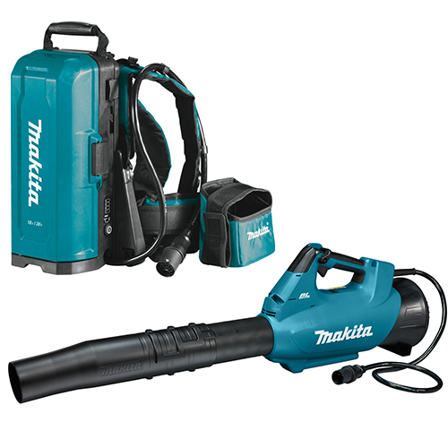 Повітродувка акумуляторна Makita + рюкзак портативний для акумуляторів (SET-UB001CZ-1025) - без акумулятора та зарядного пристрою