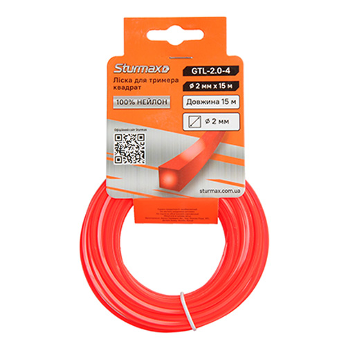 Косильна струна квадратна Sturmax 2,0мм / 15м (GTL-2.0-4)
