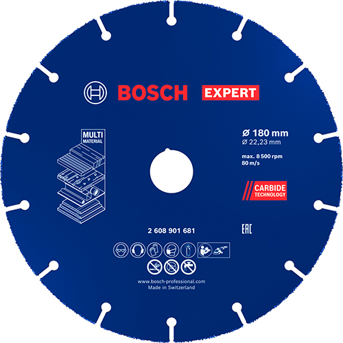 Круг відрізний по дереву Bosch EXPERT Carbide Multi Wheel 180x1,0х22,23 мм (2608901681)