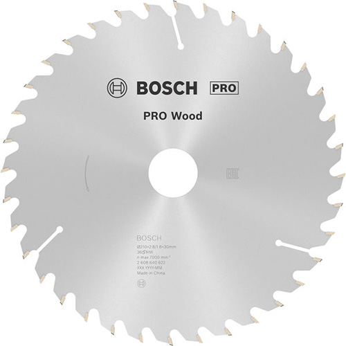 Диск пильный по дереву Bosch PRO Wood 210х2,8х30 мм (2608640622)