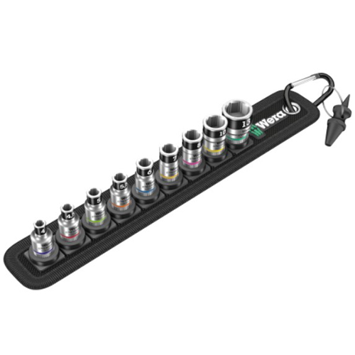 Набір головок 6-гранних WERA Zyklop Belt A 1 1/4" 10 шт. з фіксувальною функцією + знімач гайок (05003880001)