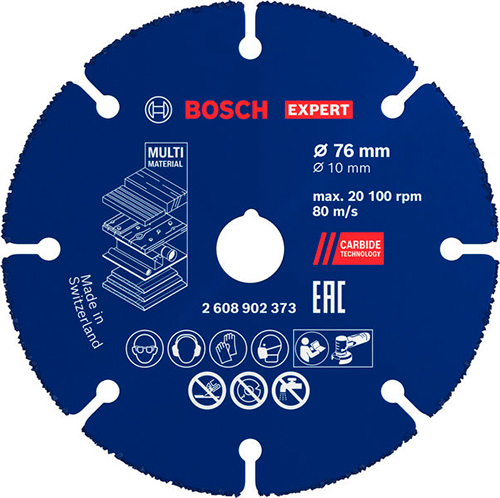 Диск алмазний сегментований Bosch EXPERT Multi Material 76х1,0х10,00мм 1шт (2608902373)