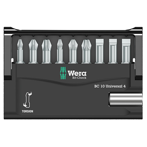 Набор бит WERA Bit-Check 10 Universal 4 1/4" 10 шт. (05056159001)