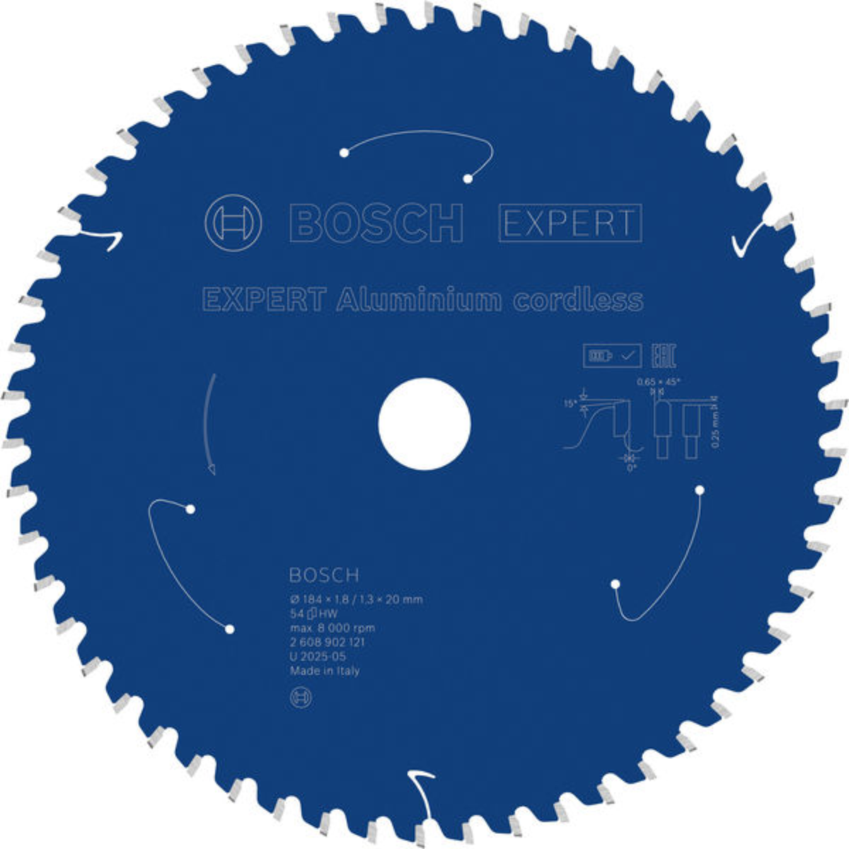 Диск пильный по алюминию Bosch Expert for Aluminium 184х1,3x20мм (2608902121)