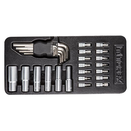 Набір інструментів TOPEX Cr-V 1/4", 1/2" 29 шт. 6РТ (79R515)