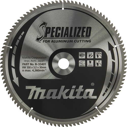 Диск пиляльний по алюмінію Makita Specialized 350x2,0x30 мм (B-33401)