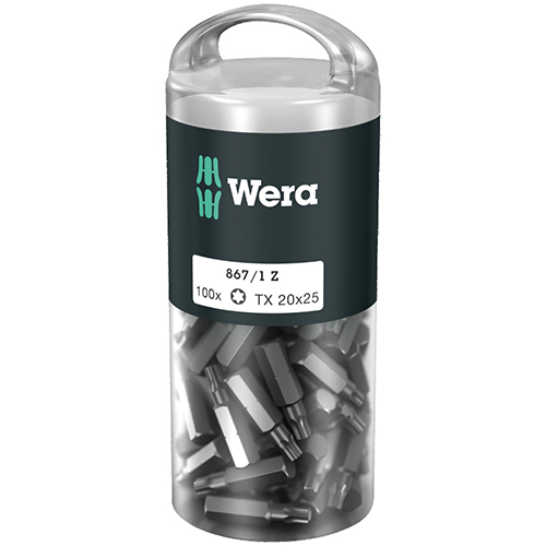 Бита Torx WERA 867/1 1/4" TX25 100 шт. (05072449001)