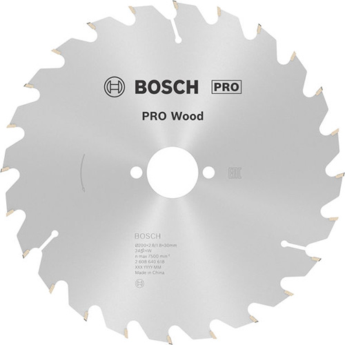 Диск пильный по дереву Bosch PRO Wood 200х2,8х30 мм (2608640618)