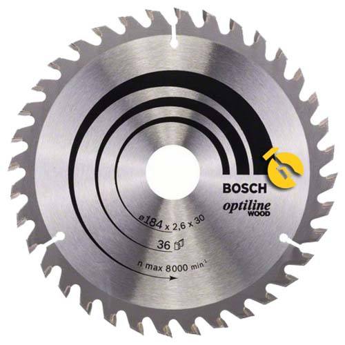Диск пиляльний по дереву Bosch Optiline Wood 184х30 мм (2608640611)