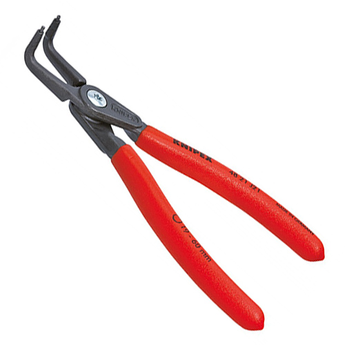 Щипці для внутрішніх стопорних кілець KNIPEX Cr-V 165 мм вигнуті на стиск (48 21 J21)