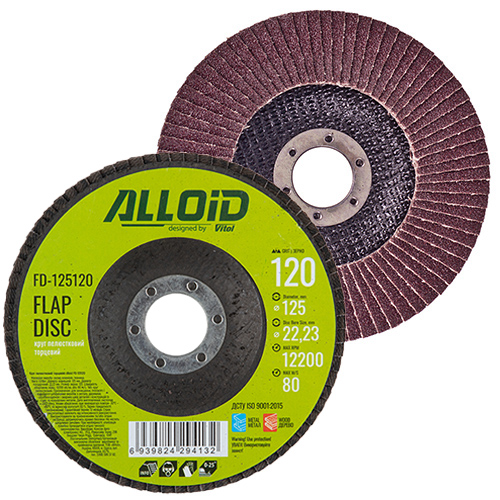 Круг лепестковый шлифовальный Alloid 125мм х Р120 (FD-125120)