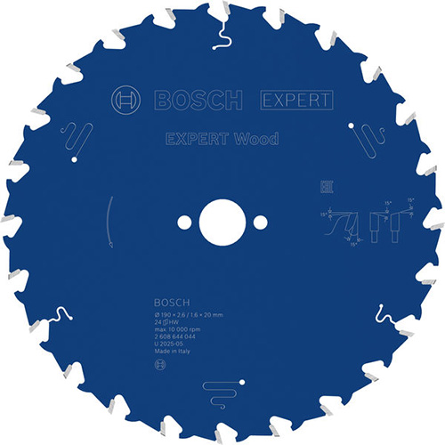 Диск пиляльний по дереву Bosch Expert Wood 190х1,6x20мм (2608644044)