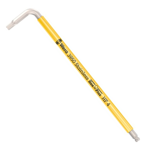Ключ шестигранный Г-образный с шаром WERA 3950 Hex-Plus Multicolour HF 4 мм с фиксирующей функцией нержавеющая сталь (05022694001)