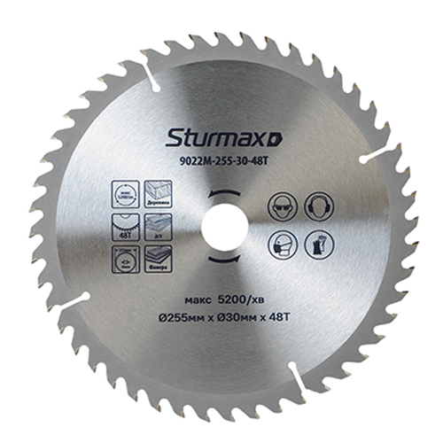 Диск пиляльний по дереву Sturmax 255х30 мм (9022M-255-30-48T)