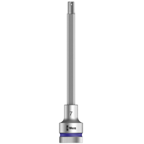Головка торцева з бітою Hex подовжена WERA Zyklop 8740 C HF Cr-V 1/2" 7 мм з фіксувальною функцією (05003843001)