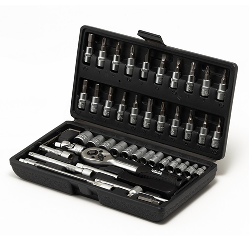 Набір інструментів MASTERTOOL Cr-V 1/4" 46 шт. 6PT (78-6046)