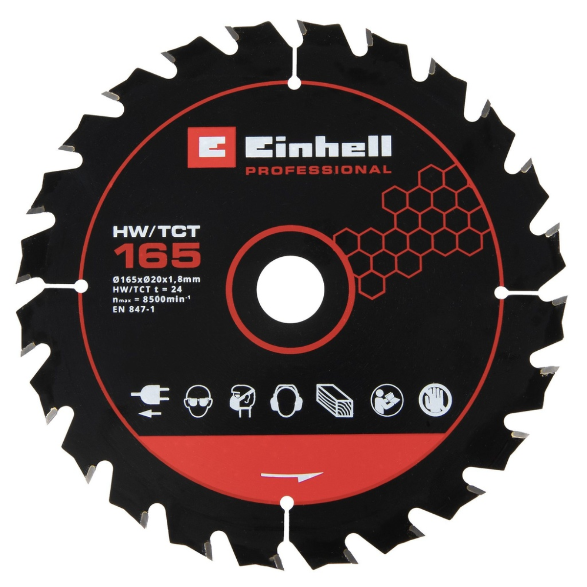 Диск пильный по дереву Einhell 165х1,2х20 мм (4502076)