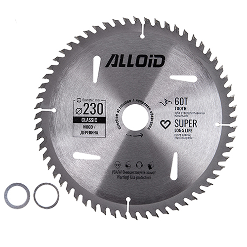 Диск пиляльний по дереву Alloid 230х30,0/25,40/22,20 мм (WS-23060)