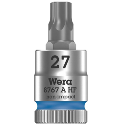 Головка торцева з бітою Torx WERA Zyklop 8767 A HF Cr-V 1/4" TX27 з фіксувальною функцією (05003367001)