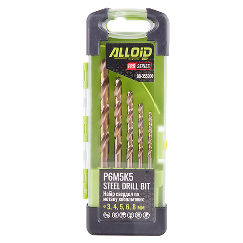 Набор сверл по металлу Alloid Pro Р6М5K5 5 шт. (DB-355308)