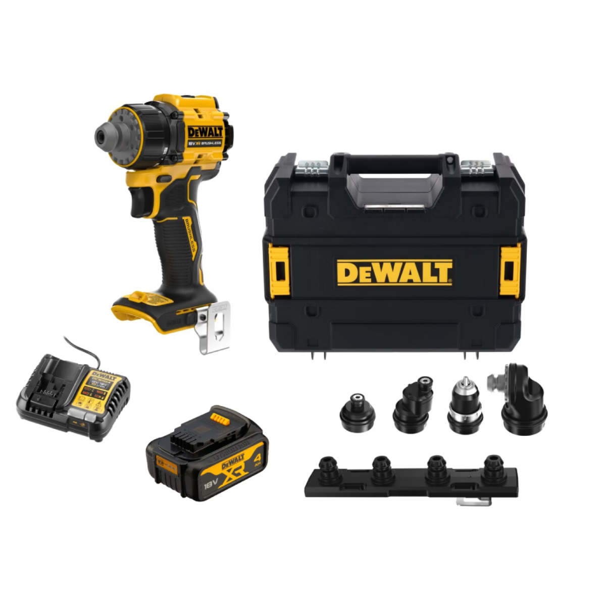 Аккумуляторная дрель-шуруповерт DeWalt со сменными насадками (DCD803M1T)