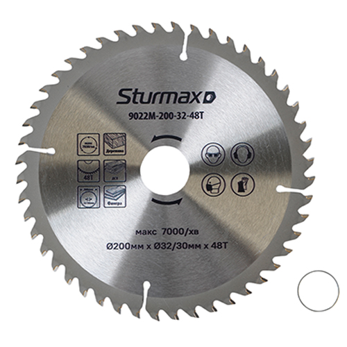 Диск пиляльний по дереву Sturmax 200x32/30 мм (9022M-200-32-48T)