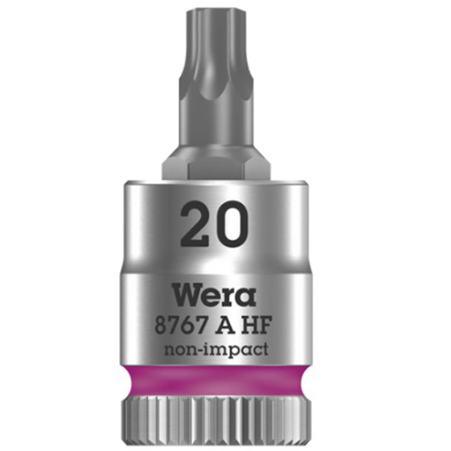 Головка торцева з бітою Torx WERA Zyklop 8767 A HF Cr-V 1/4" TX20 з фіксувальною функцією (05003364001)