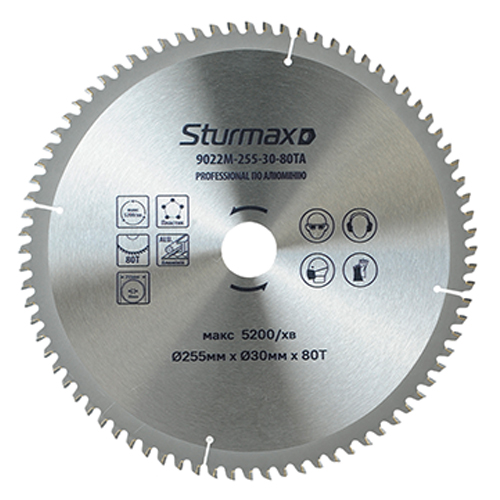 Диск пиляльний універсальний Sturmax 255х30 мм (9022M-255-30-80TA)