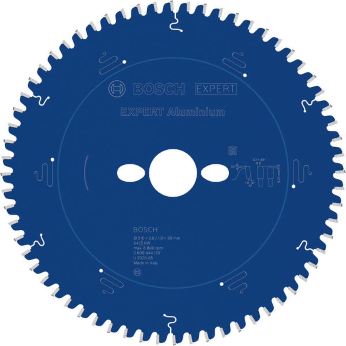 Диск пильный по алюминию Bosch Expert for Aluminium 216х1,8x30мм (2608644110)