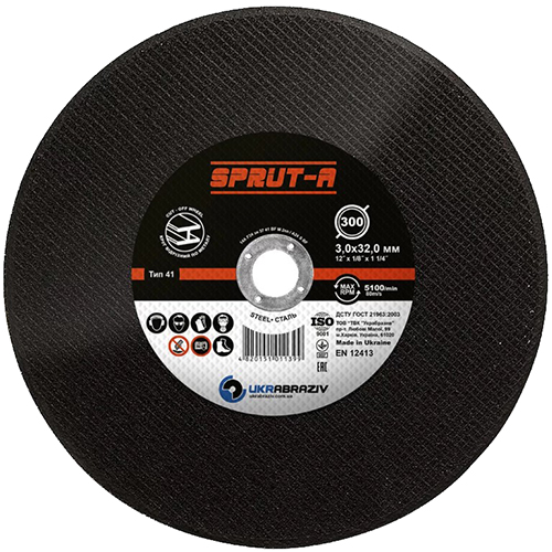 Круг отрезной по металлу Sprut-A 300x3,0x32 мм (SP3003032)