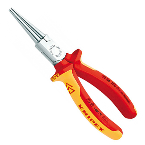 Круглогубцы диэлектрические KNIPEX Cr-V 160 мм 1000V VDE (30 36 160)